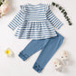 18 Months Girl Clothes Toddler Baby Girl Outfits Floral Shirt Top Purple Pants Fall Winter Little Girl Clothes 2T Outfit For Gir