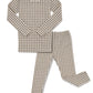 Avauma Baby Boys Girls Pajama Set 6M-7T Kids Cute Toddler Snug Fit Pattern Design Pjs Cotton Sleepwear (Check_Beige Jl)