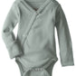 L'Ovedbaby Unisex Baby Organic Cotton Kimono Bodysuit, Green, 0-3 Months Us