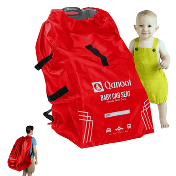 Qanoot Infant Car Seat Travel Bag for Airplane - Durable Gate Check Bag for Car Seats that fits easily on Convertible Car Seats,