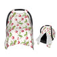 Muishi Cherries and Polka Dot Baby Car Seat Canopy Nursing Cover for Newborn Car Seat Breastfeeding Covers Blanket Newborn Showe