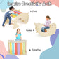 Olakids Climbing Toys For Toddlers, 5 In 1 Foldable Wooden Pikler Montessori Jungle Gym With Ramp Slide Arch Rocker Angle Adjust