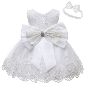 Girls Toddler Lace Dress Elegant Embroidery Wedding Party Flower Bridesmaid Dresses Up 3-4T