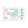 Attitude Biodegradable Baby Wipes, Plant Based Unscented Diaper Wipes For Babies And Newborn, Dermatologically Tested, Vegan, 72