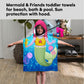 Dawhud Direct Poncho Beach Towels For Kids Towels With Hood, Hooded Bath Towel For , Baby, Toddler Towels For Girls/Boys (Mermai