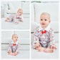 Bilison Baby Boy Valentines Day Outfit Gentleman Bowtie Tuxedo Suit One Piece Romper Jumpsuit Overall Clothes Set