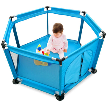 Baby Playpen, Play Pens for Babies and Toddlers Large Play Yards for Indoor & Outdoor with Breathable Mesh Anti-Fall Playpen,Kid