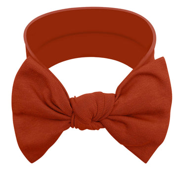 Babygiz Baby Girl Headbands-Infant,Toddler Cotton Handmade Hairbands With Bows Child Hair Accessories (Rust)