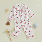 Nokpsedcb Toddler Boy Girl Valentines Pajamas Cute Heart Print Long Sleeves Shirt And Elastic Pants Loungewear Sleepwear (Red He