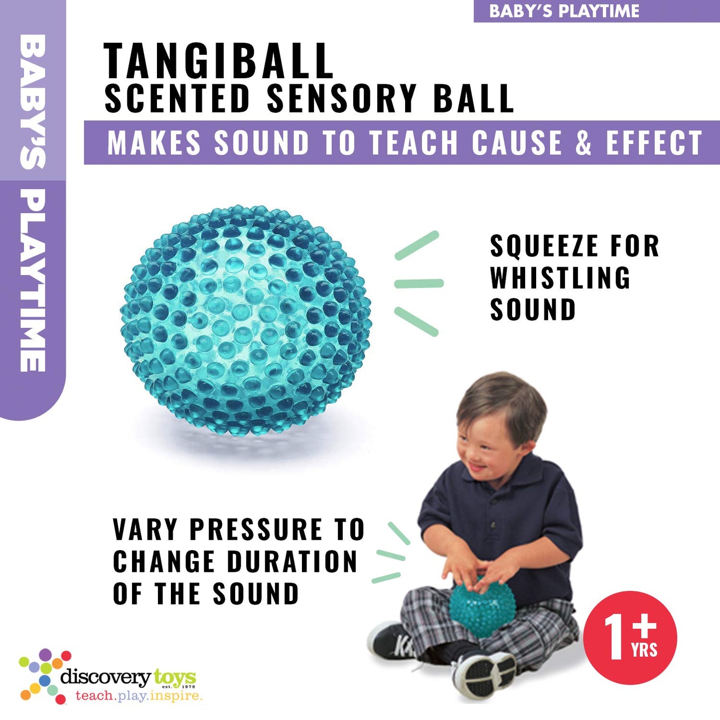 Discovery Toys TANGIBALL Squishy, Squeezy Scented Sensory Ball | Kid-Powered Learning | STEM Toy Early Childhood Development 12