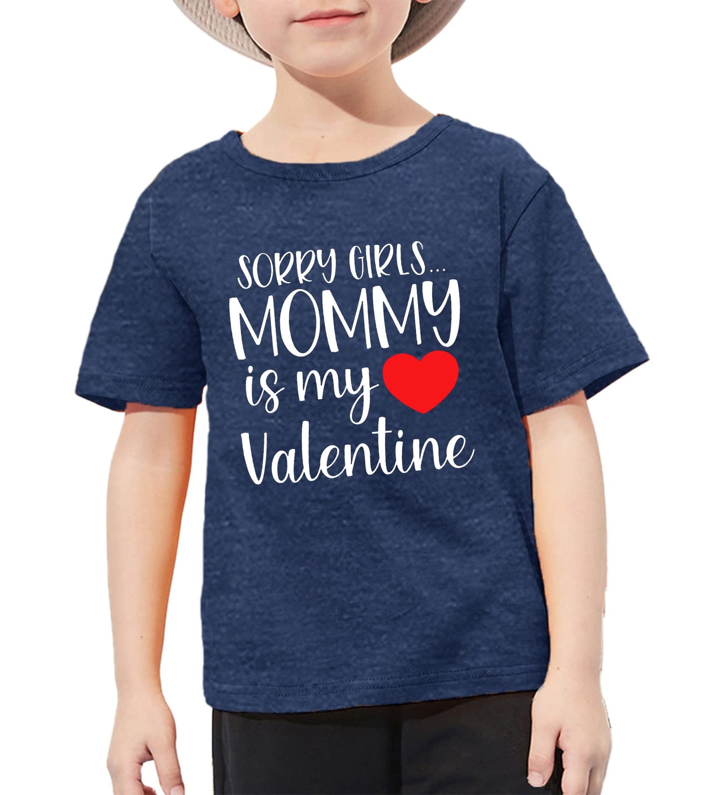 Valentine'S Day Shirts Toddler Boys Valentine T-Shirt Mommy Is My Valentine Tshirt Graphic Tee Tops Blue