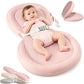 Baby Changing Pad, Waterproof Wipe-Clean Non-Slip Foldable PU Surface with Adjustable Safety Belt, Compatible with Dresser & Cha