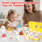 NAODONGLI Easter Eggs,Montessori Fun Geometric Egg Toys for Toddlers 1-3,Early Learning Educational Fine Motor Shape Sorter Matc