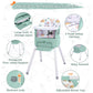 4 In 1 Portable Baby High Chair,Convertible Highchair For Babies And Toddlers-Foldable Infant Booster Seat,Carry Small Box,Dinin