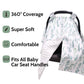 Dilimi Car Seat Covers For Babies, Peekaboo Opening Infant Car Seat Canopy For Baby Boys Girls, 2 In 1 Mom Nursing Breastfeeding