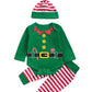 Happidoo Baby Boy Christmas Outfit Xmas Clothes Newborn Elf Bodysuit (Green,0-3 Months)