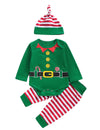 Happidoo Baby Boy Christmas Outfit Xmas Clothes Newborn Elf Bodysuit (Green,0-3 Months)