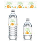 Orange Little Pumpkin Baby Shower Water Bottle Labels - Autumn Waterproof Bottle Wrappers - 24 Count - Fall Unisex Pumpkin Patch