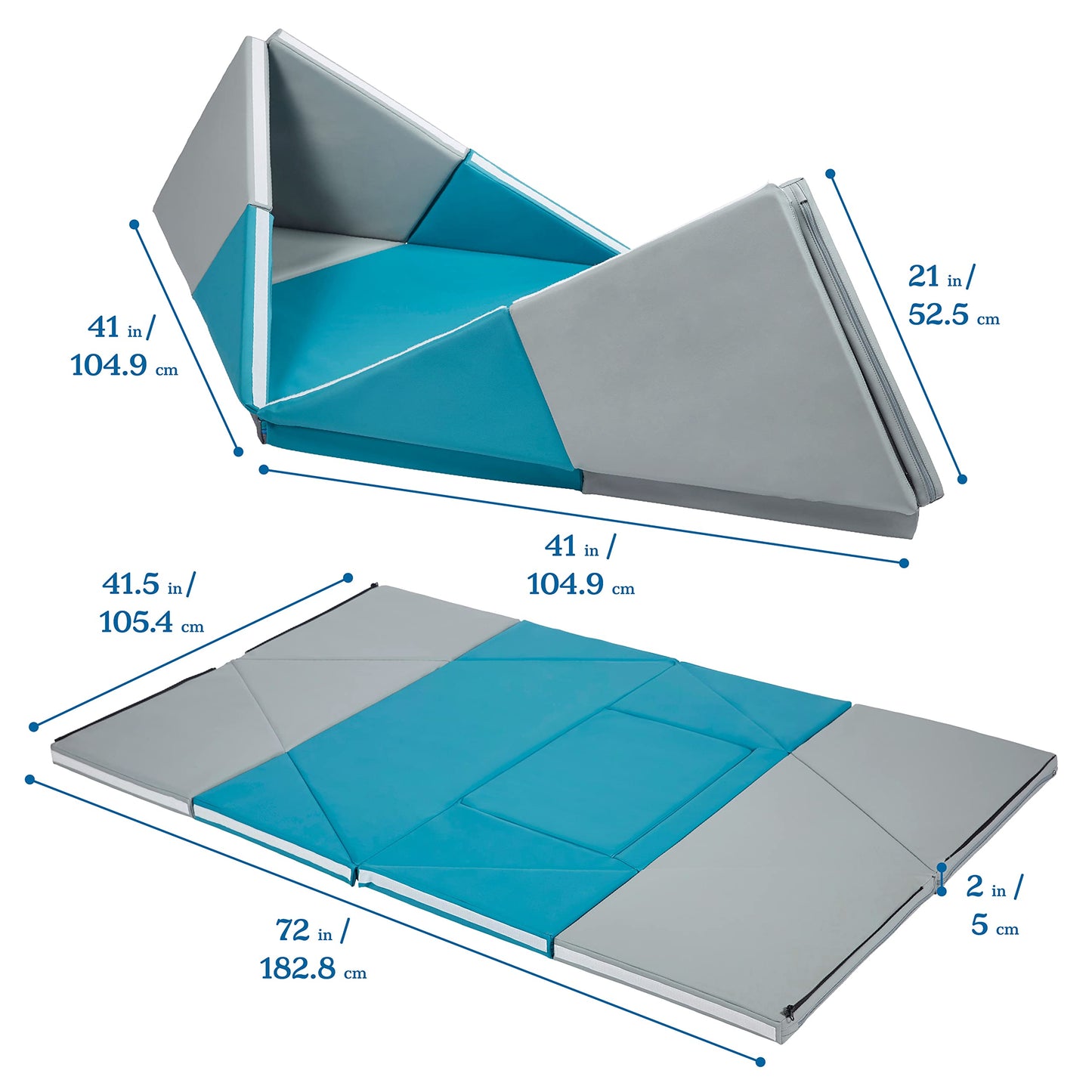 Ecr4Kids Softzone Camp, Canoe And Tumble Too, Folding Playmat, Contemporary
