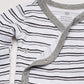 Honestbaby Unisex Baby 3-Pack Organic Cotton Long Sleeve Side-Snap Kimono Bodysuits And Toddler T Shirt Set, Sketchy Stripe, New
