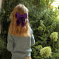 Velvet Fable Bow Hair Clips Baby Girls 5' Big Deep Purple Velvet Ribbon Sailor Bow Cheer Barrettes For Toddler Kids Teen Women