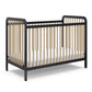 Storkcraft Pasadena 3-in-1 Convertible Crib (Black with Driftwood) - GREENGUARD Gold Certified, Converts to Daybed and Toddler B