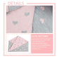 Knitted Pink Baby Hat Scarf Set Winter Warm Girls Beanie Fleece Lining Toddler Kids Hat With Pompom (Pink Heart(Hat+Scarf), M)