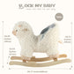 Rock My Baby Baby Rocking Horse Alpaca Llama with Chair, Plush Stuffed Animal Rocker, Wooden Rocking Toy Llama Animal Ride on fo