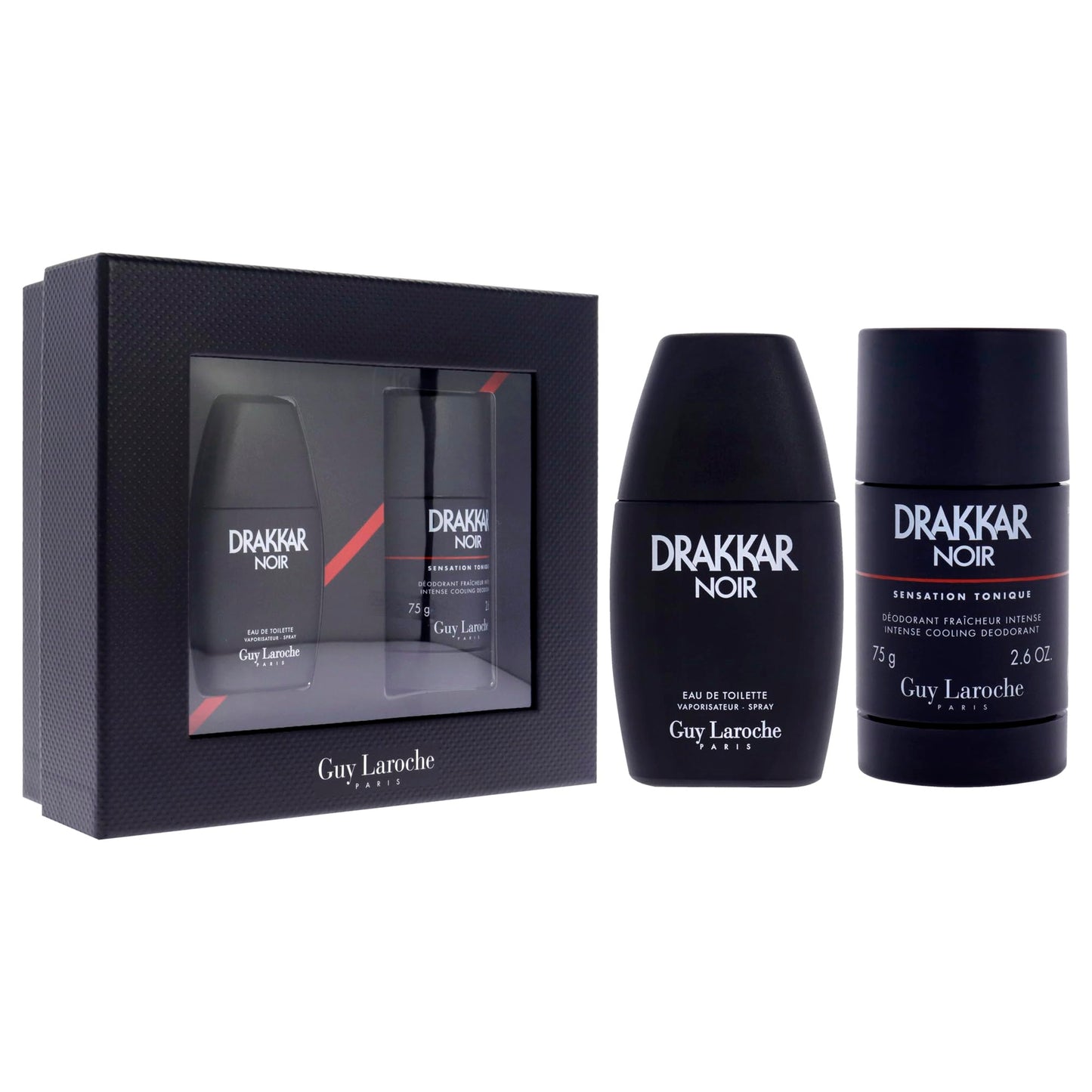 Drakkar Noir By Guy Laroche For Men - 2 Pc Gift Set 1Oz Edt Spray, 2.6Oz Deodorant Stick