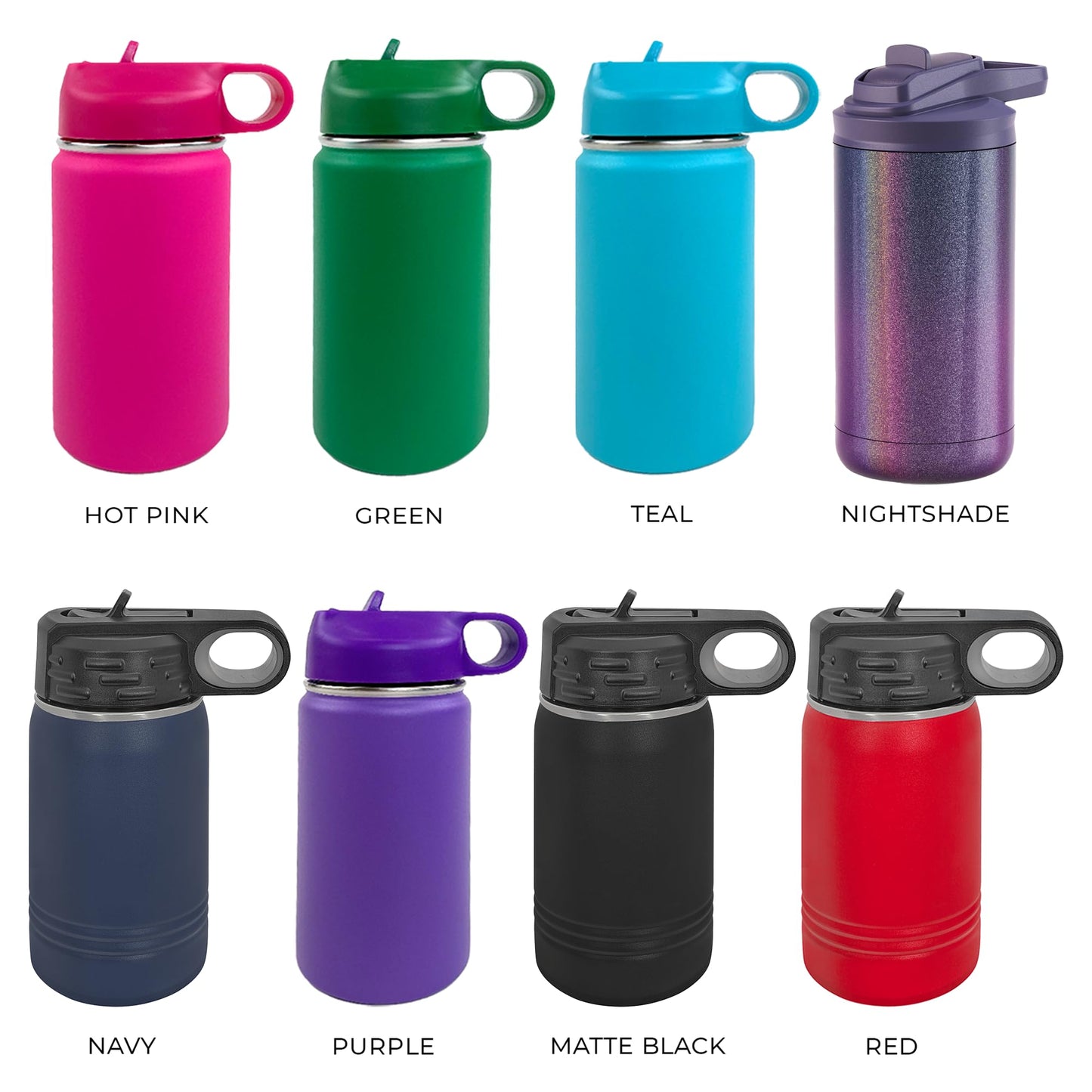 The Crafty Engineer Big Sister Big Brother Kids Water Bottle, Engraved Design With Flip Top Lid (Navy)