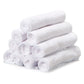 Spasilk Washcloth Wipes Set For Newborn Boys And Girls, Soft Terry Washcloth Set, Pack Of 10, White, (010-Wte)