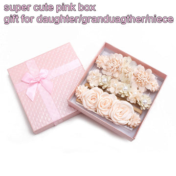 Bfnaagirl Baby Girl Headbands Nylon Flower Elastic Hairbands 3Pcs Hair Accessories Gift For Newborn Infant Toddlers (19A#)