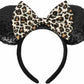 Etluk Mouse Ears Headband, Mouse Ears Sequin Bow Headbands For Women Girls, Cosplay Accessories Party Decorations (Black)