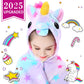 Cozybomb Unicorn Gifts For Girls Wearable Fleece Soft Throw Blanket Cute Hooded Bath Towel Wrap Plush Bathrobe Soft & Cozy Kids