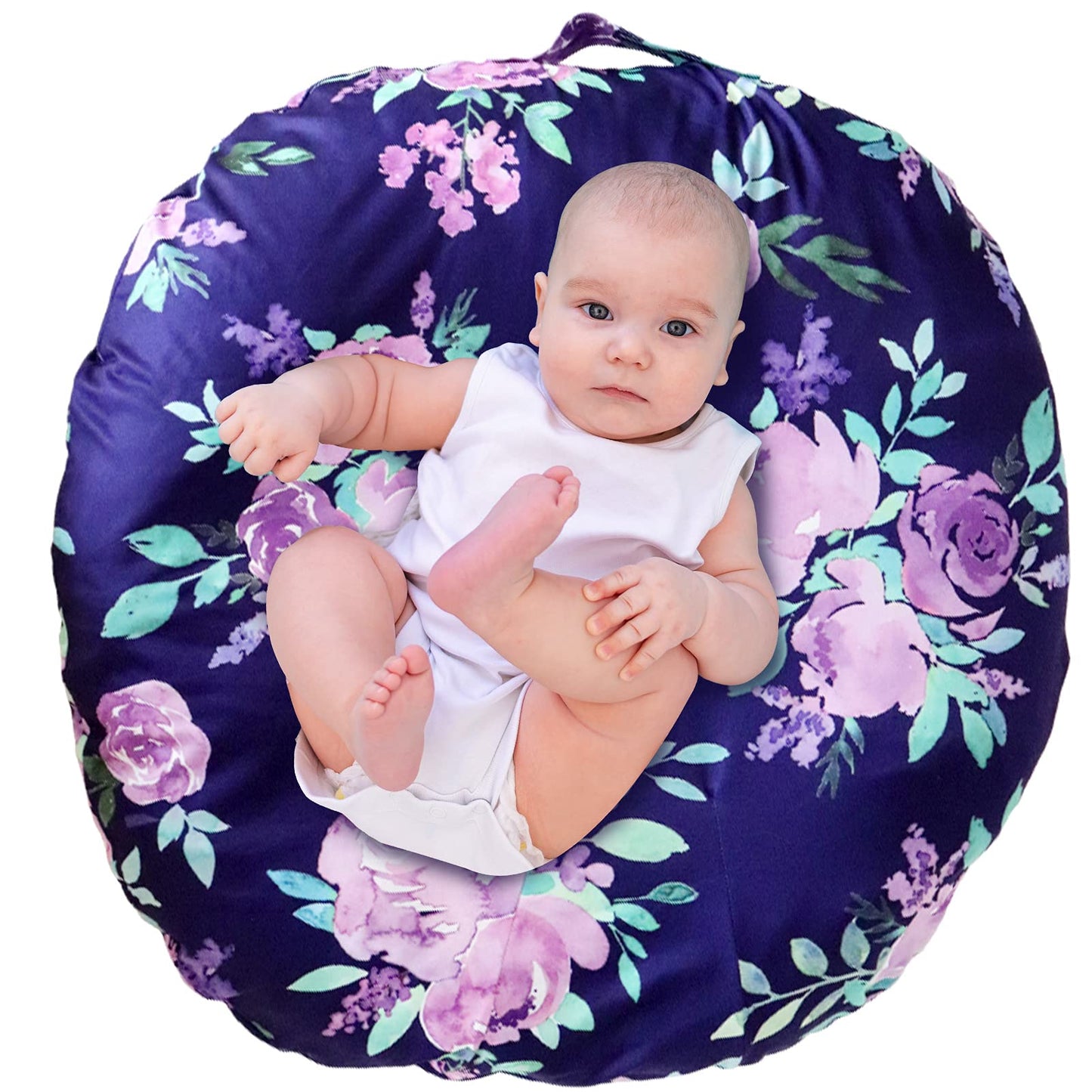 Tanofar Flower Newborn Lounger Cover, Lounger Cover Purple, Lounger Cover Girl, Reusable Lounger Removable Slipcover For Newborn