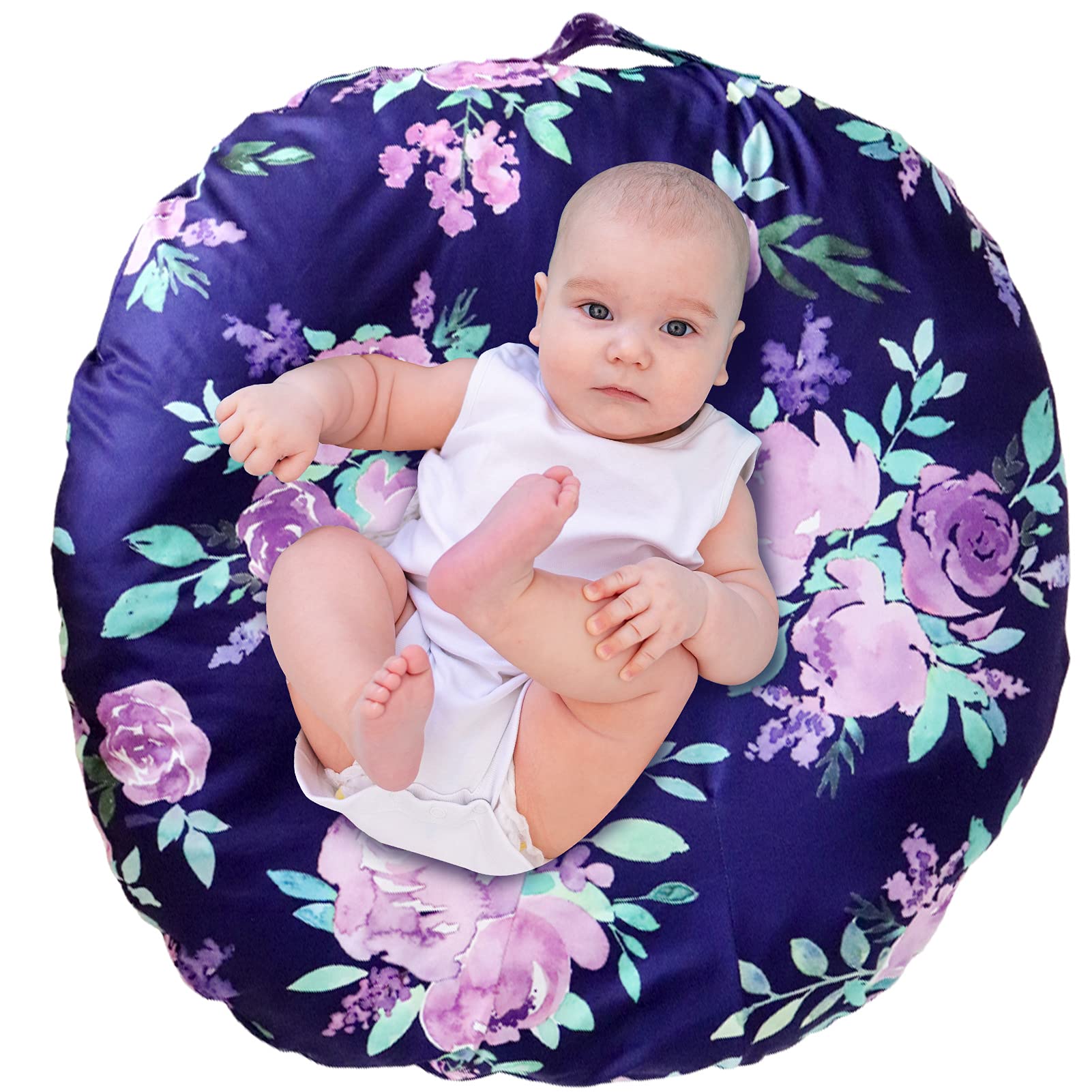 Tanofar Flower Newborn Lounger Cover, Lounger Cover Purple, Lounger Cover Girl, Reusable Lounger Removable Slipcover For Newborn