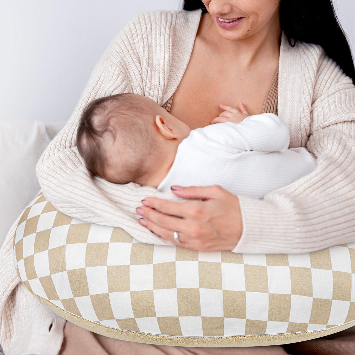 Dilimi Nursing Pillow Cover, Soft Stretchy Nursing Cover For Breastfeeding Pillow, 1 Pack Reversible Removable Slipover For Baby