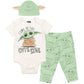 Star Wars The Mandalorian Newborn Baby Boys Bodysuit Pants And Hat 3 Piece Outfit Set 6-9 Months