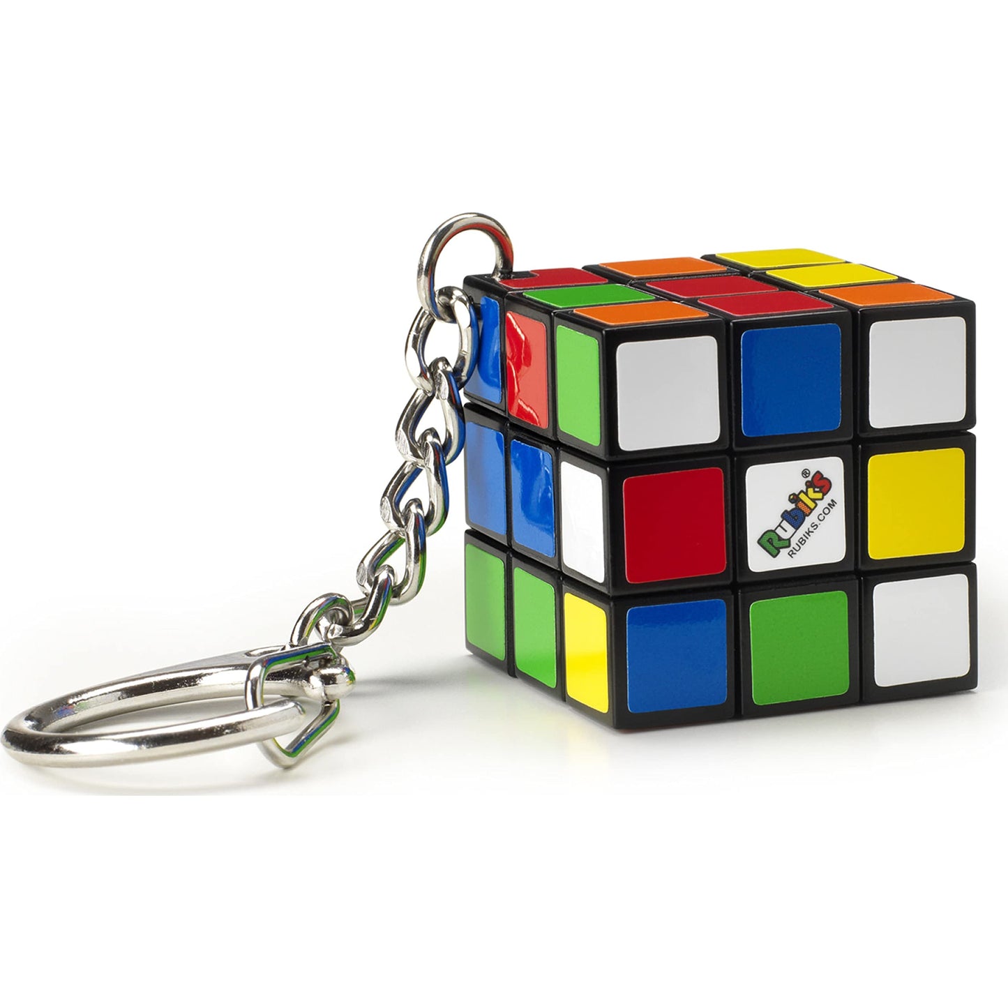 RUBIKS Cube 3 x 3 Key Ring - Colourful Puzzle Game Rubiks - Mini Puzzle 3x3 Orginial Colour Matching - Classic Cube Problem So