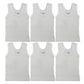 Baby Tank Tops Boys, Girls, Unisex Sleeveless 100% Cotton Shirts For 0-24 Months(Medium, Neutral/White/6-Pack/For Unisex)