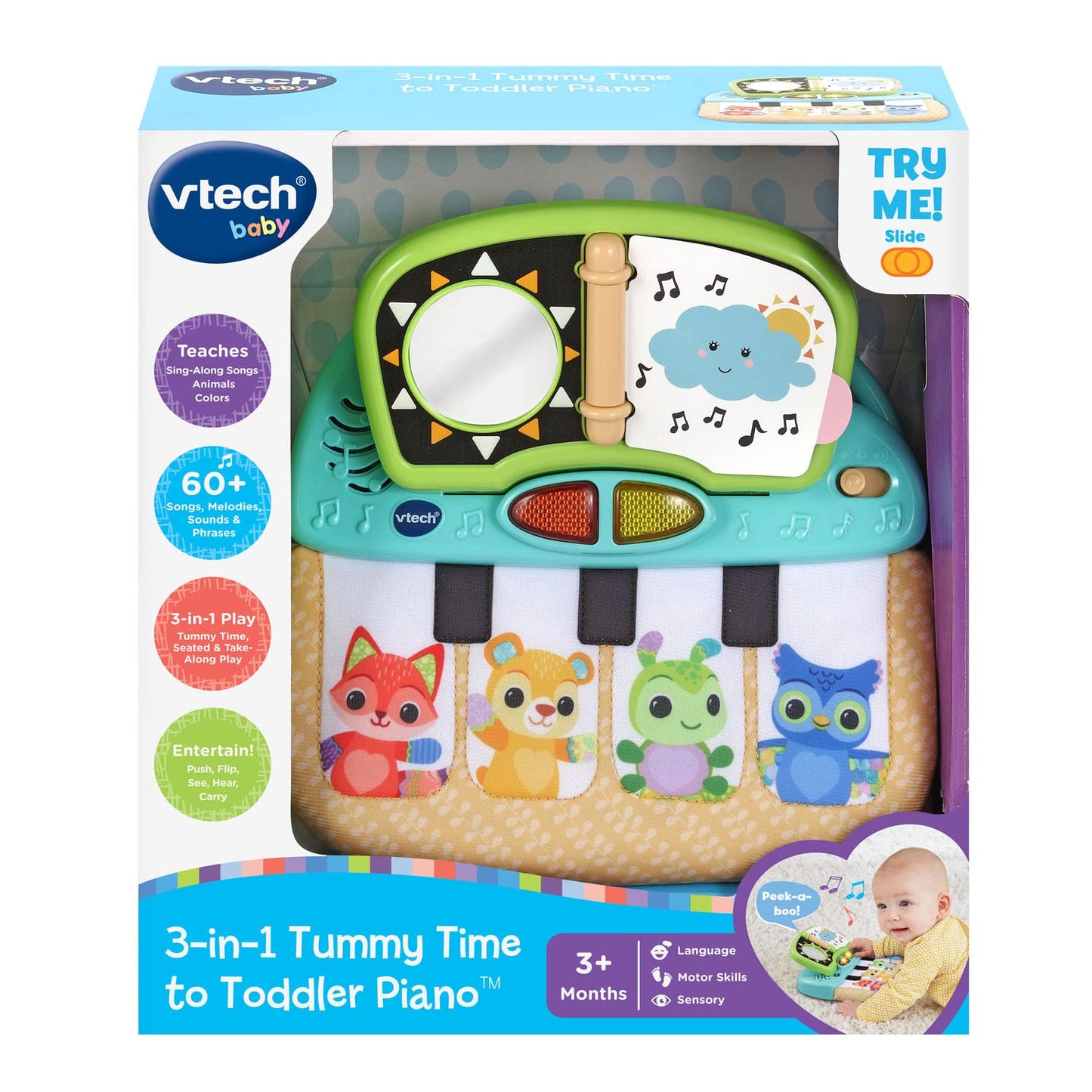 VTech 3-in-1 Tummy Time to Toddler Piano