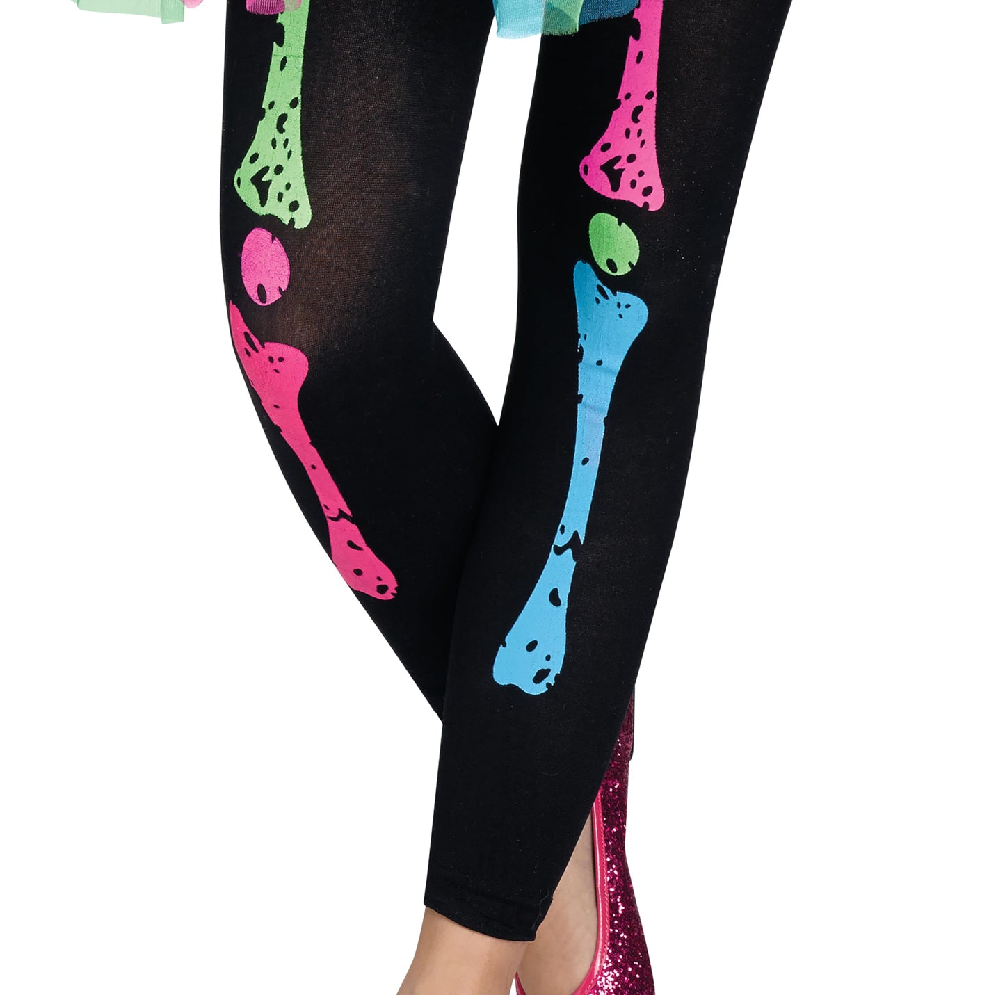 Fun World Funky Punky Bones Costume, Large 12-14, Multicolor