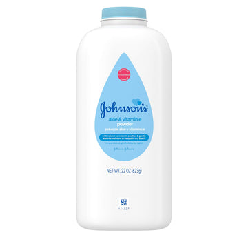 Johnson'S Baby Powder, Pure Cornstarch, Aloe & Vitamin E, 22 Ounce (Pack Of 3) - Packaging May Vary