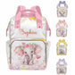 MyPupSocks Personalized Elephant Diaper Bag Backpack for Mom Daughter Granddaughter - Customized Nappy Mommy Bag Backpack Diaper