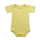 Gleaming Grain Baby Yellow Onsies 100% Cotton Short Sleeve Baby Bodysuits Solid Color Infant Bodysuits For Newborn Baby 3-Pack (