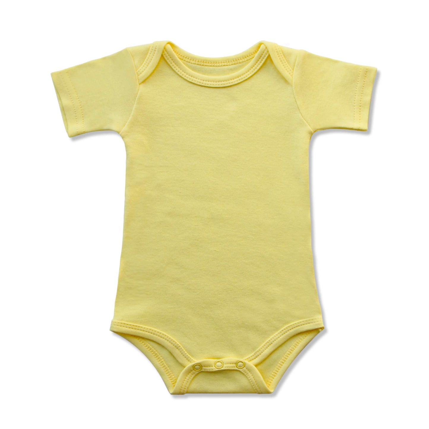 Gleaming Grain Baby Yellow Onsies 100% Cotton Short Sleeve Baby Bodysuits Solid Color Infant Bodysuits For Newborn Baby 3-Pack (