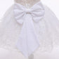 Lzh Baby Girls Lace Embroidery Dress Bowknot Party Dress Bridesmaid Wedding Gown With Headwear A-White