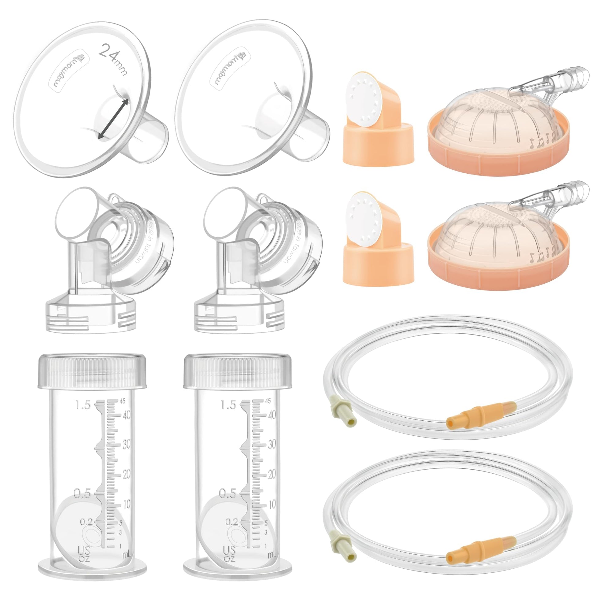 Maymom Pump Parts Compatible with Medela Symphony, 24mm Flange (Detachable Shield and Connector) Not Original Medela Symphony Re