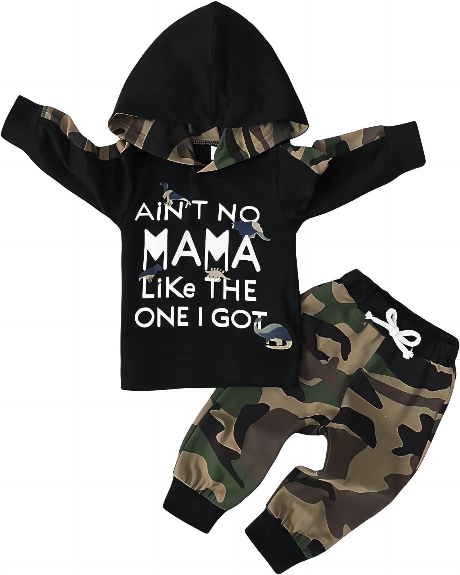Zoerea Baby Boys Clothes 2-3T Toddler Camouflage Hoodie Outfits Long Sleeve Sweatshirt Pants Set Christmas