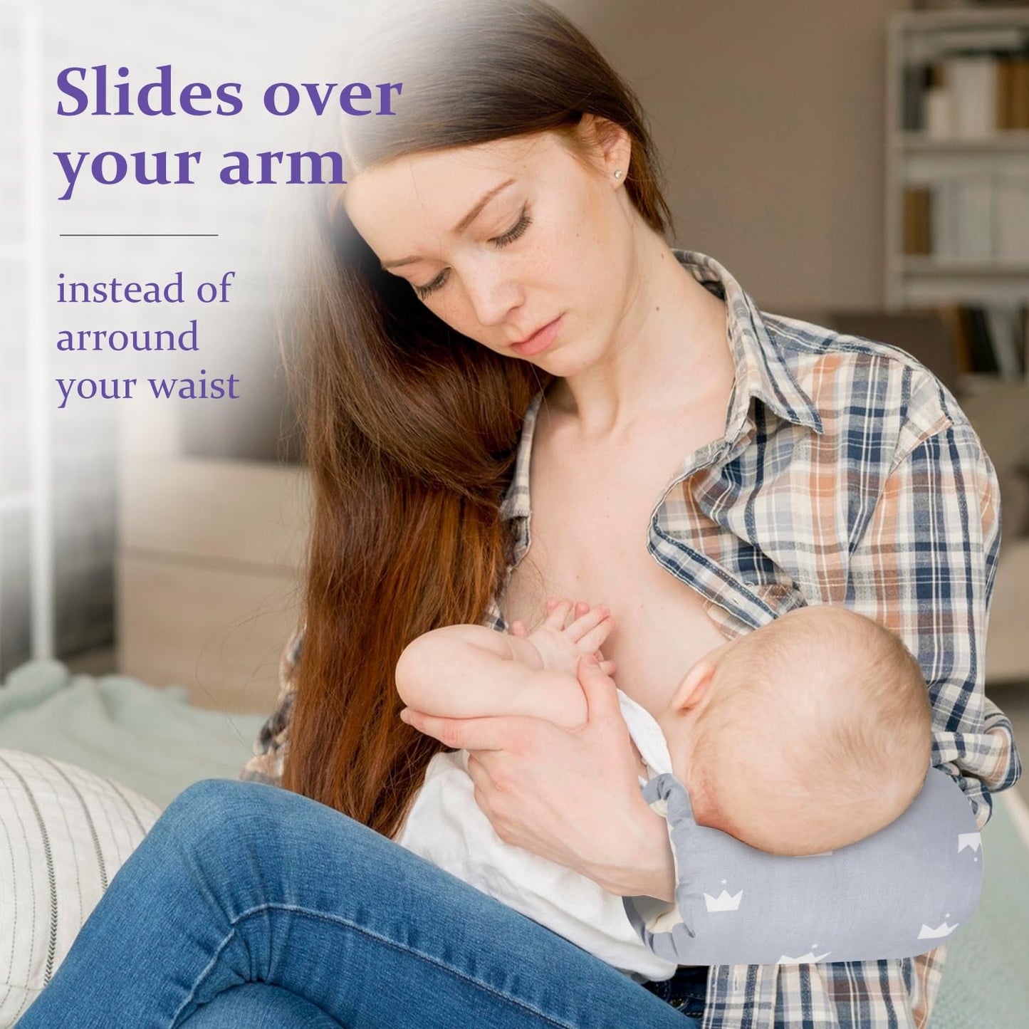 Howuke Baby Nursing Arm Breastfeeding Pillow, Breast Feeding Pillows For Babies, Bottle Feeding Travel Pillows For Newborn
